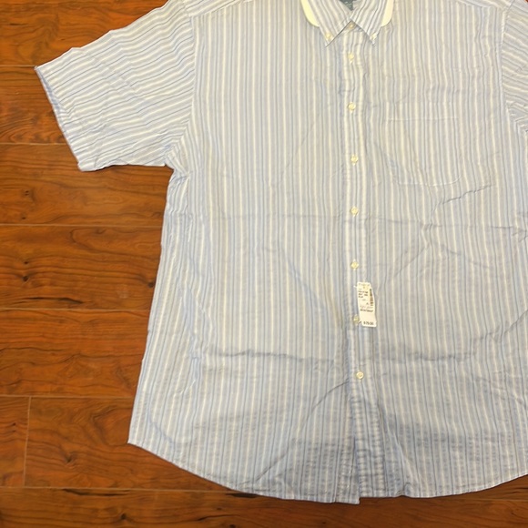 NWT Jos. A. Bank Stays Cool Blue and White Pinstripe Button Down Dress Shirt - Picture 3 of 10